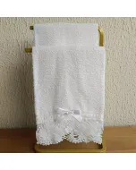 Toalha Artesanal Branca - 32x48cm