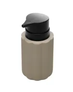 Porta Sabonete Líquido Soft Touch Pilares 300ml Nude Cerâmica - Wolff