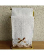 Toalha Artesanal Bege - 32x48cm