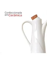 Azeiteiro Com Alça Oásis 250 Ml Em Cerâmica Com Rolha