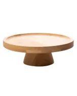 Prato para Bolo de Bambu com Pé 18cm x 6cm - Lyor