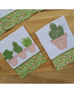 Kit 2 Panos de Prato - Cactos - 65cm x 44cm