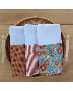 Kit 3 Panos de Prato - Outono - 65cm x 44cm