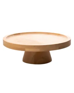 Prato para Bolo de Bambu com Pé 18cm x 6cm - Lyor