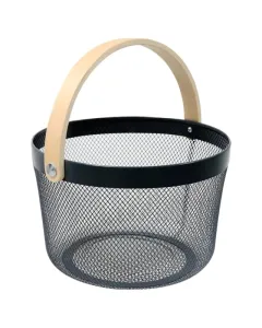 Cesto Com Alça Decorativo 25,5x18cm em Metal